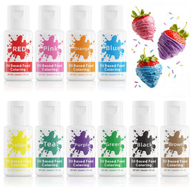 Nomeca oil-based coloring red bottle for chocolate decorating with vivid lasting color