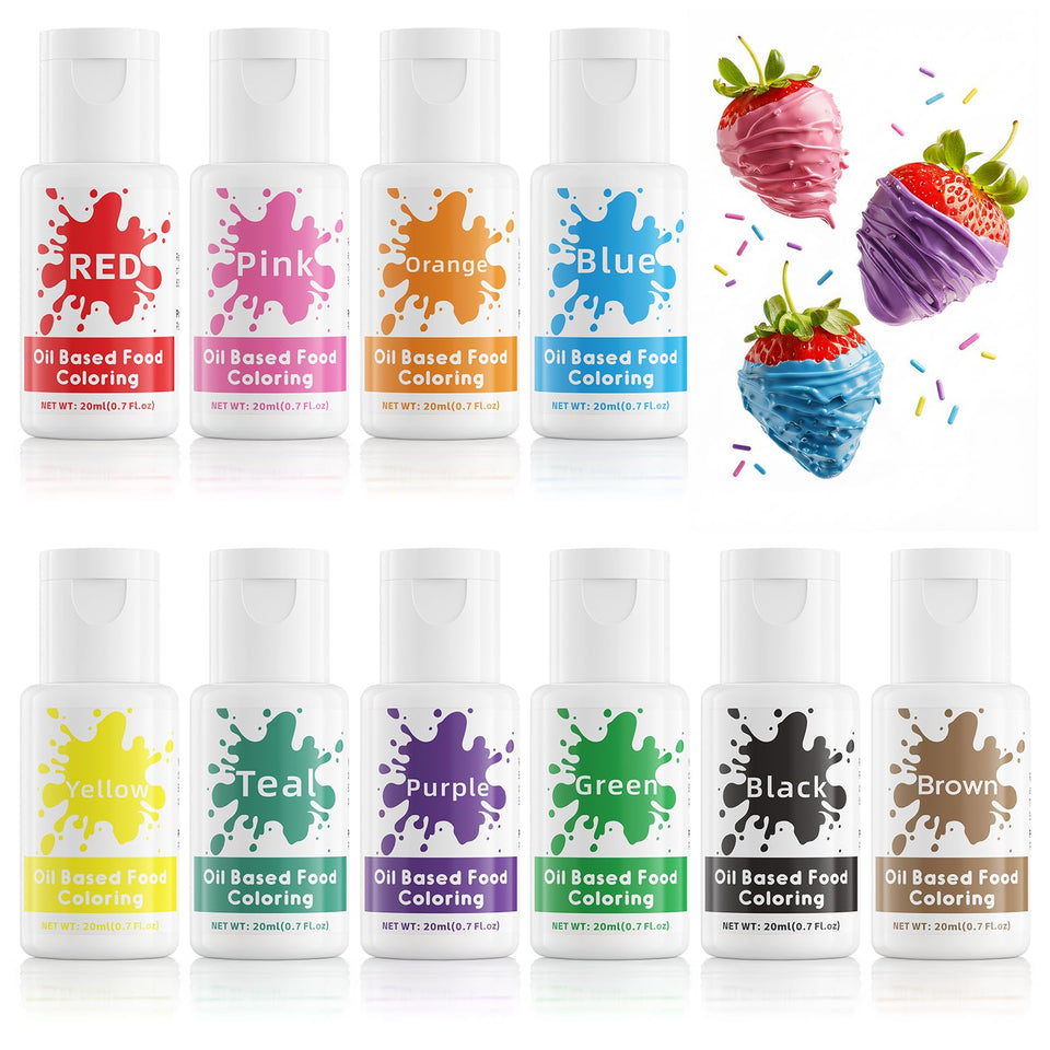 Nomeca oil-based coloring red bottle for chocolate decorating with vivid lasting color