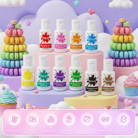 Nomeca oil-based coloring yellow bottle for bright cake tops and buttercream details