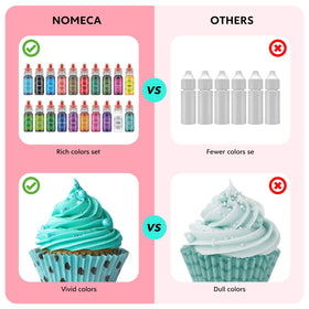 Nomeca squeezable bottle enables controlled, mess-free color application.