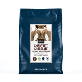 NOMU Skinny 60% Cocoa hot chocolate bulk bag for keto-friendly indulgence.