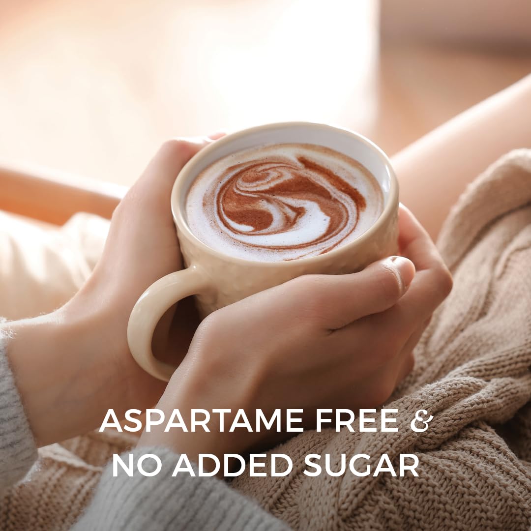 NOMU Skinny hot chocolate 60percent closeup emphasizes rich cocoa notes.