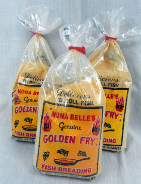 Nona Belle Hot Fish Breading In Bowl showcases seasoning distribution and ready-to-fry setup.