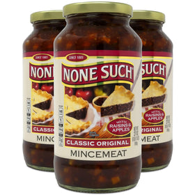 None Such classic mincemeat jar front view for holiday baking inspiration