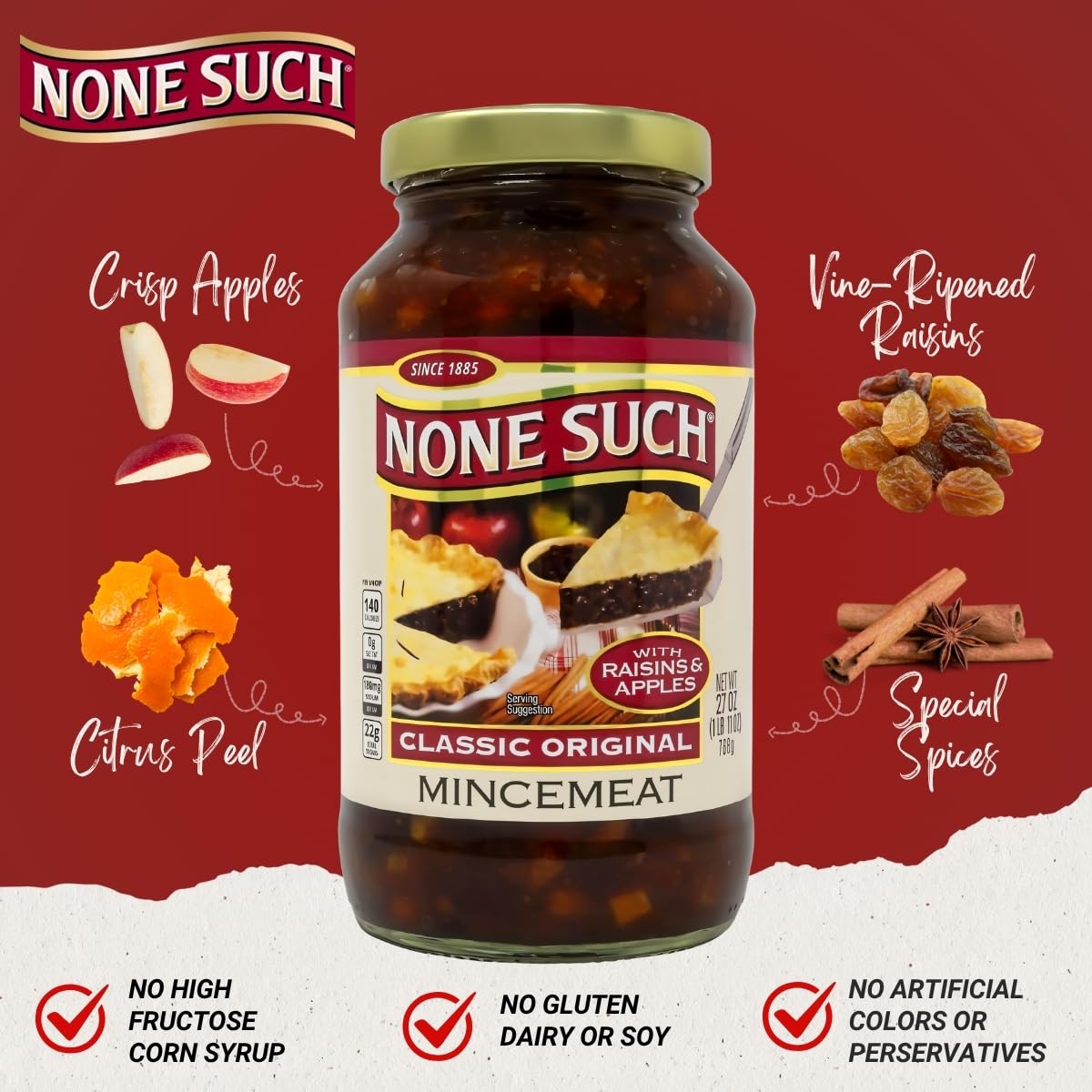 None Such mincemeat apples raisins bulk pack display for holiday baking