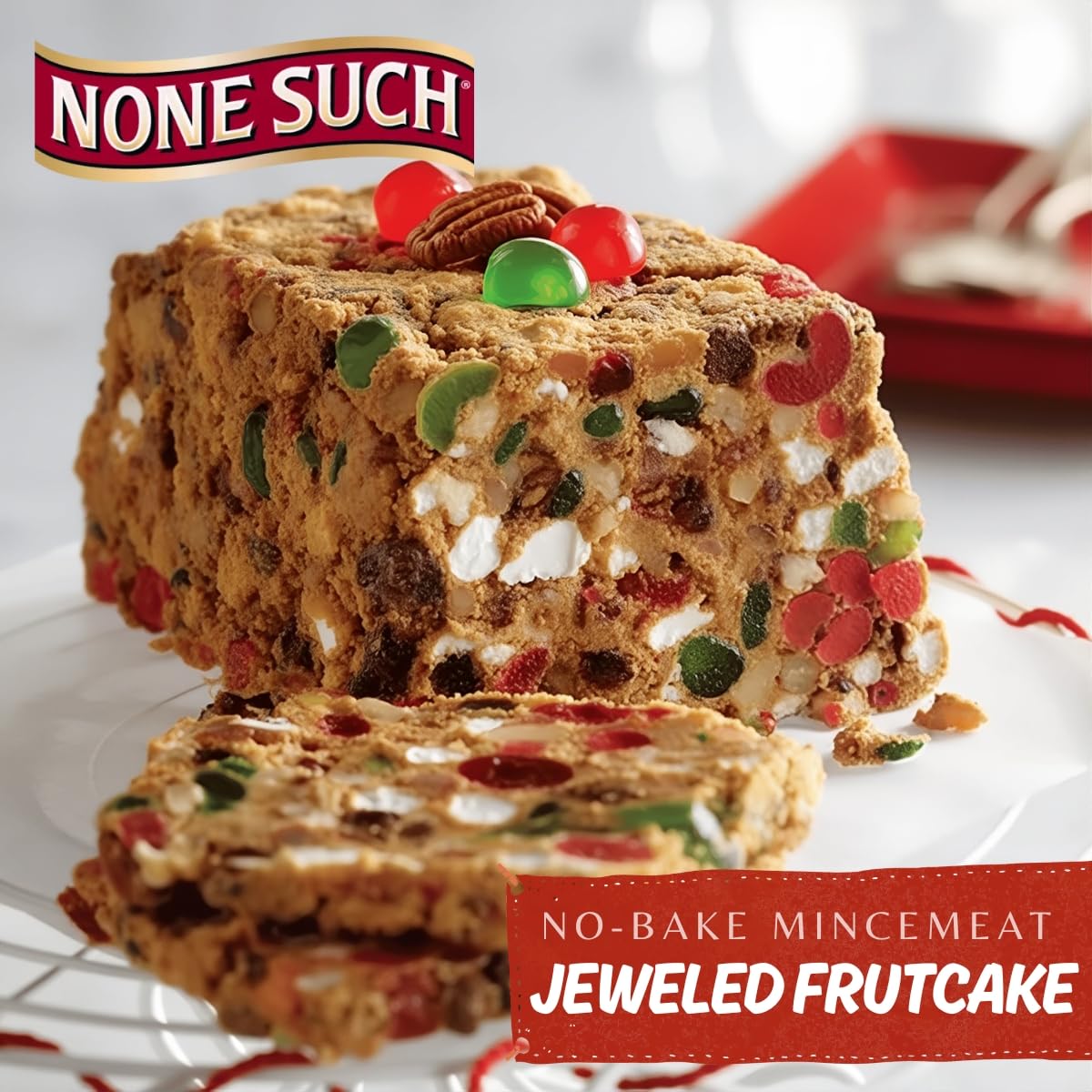 None Such mincemeat shows citrus peel specks and spice warmth