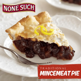 Mincemeat served over warm ice cream for dessert idea with None Such
