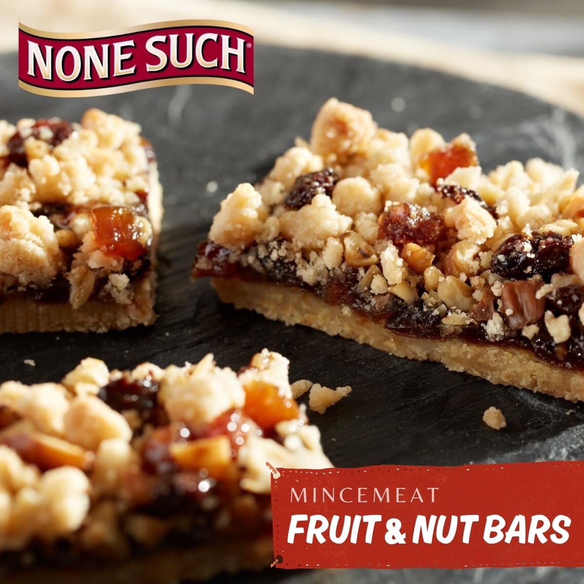 Closeup of None Such mincemeat with raisins and apples