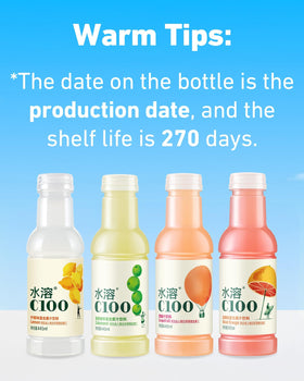 Nongfu Spring C100 Blood Orange pours into a glass for a refreshing citrus sip