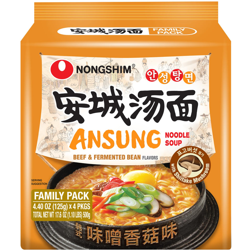 Nongshim Ansung Ramen 16-pack: quick, satisfying microwavable noodles.
