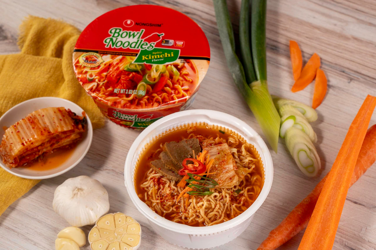 Nongshim dried kimchi flakes accent the base for authentic flavor.