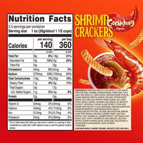 Nongshim Gochujang Shrimp Crackers close-up shows light, airy crunch.