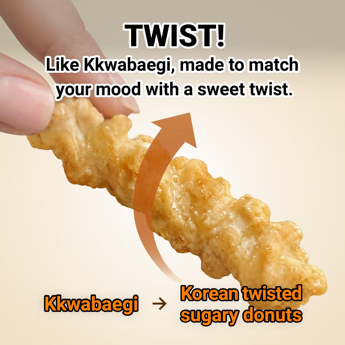Drizzle of acacia honey over Nongshim Honey Twist for natural sweetness