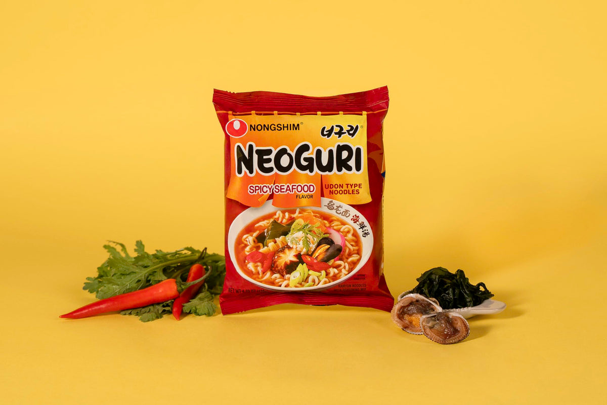 Nongshim Neoguri spicy seafood udon ready in minutes for busy days.