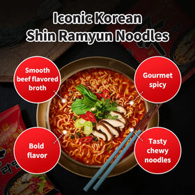 Pack of 16 Shin Ramyun with convenient packaging for quick meals