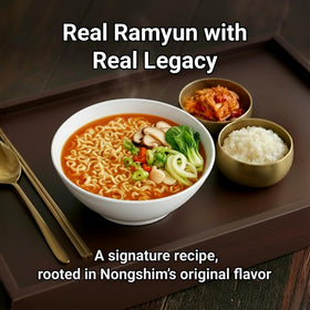 Nongshim Ramyun ready-in-minutes; perfect for a fast lunch.