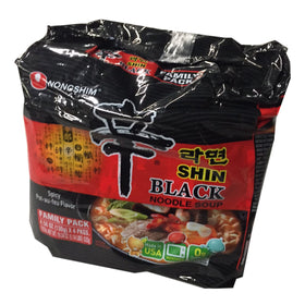 Nongshim Shin Black ramen lineup ready for a family dinner
