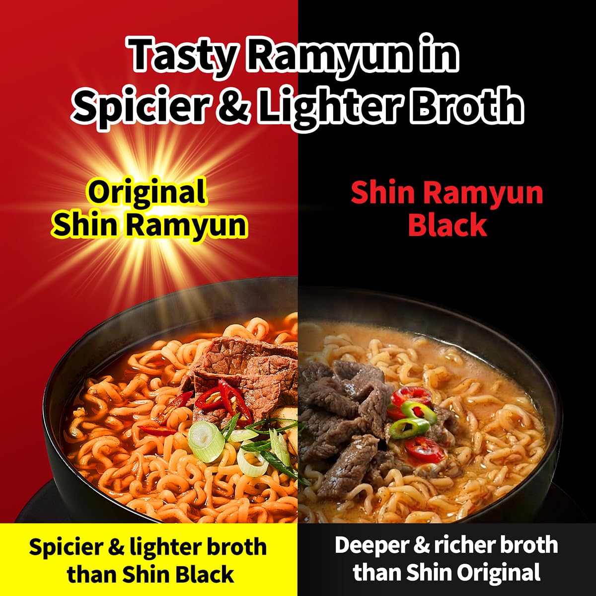 Shin Ramyun Bowl toppings add texture and depth.