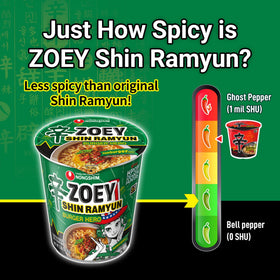 Nongshim Shin Ramyun Burger Hero broth with savory vegetable flakes adds depth