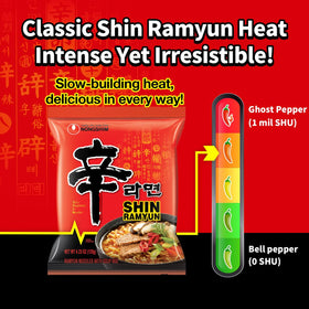 Carrots and scallions on Shin Ramyun add color and crunch.