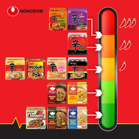 Shin Ramyun noodles hold their firmness in spicy broth.