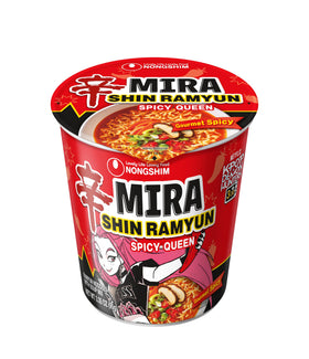Nongshim Shin Ramyun Spicy Queen broth steam signals a quick, satisfying meal.