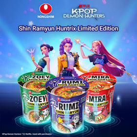 Shin Ramyun Superstar cup in a bowl, ready to enjoy.