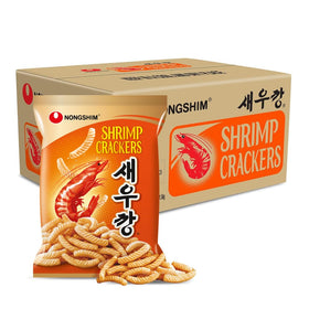 Nongshim Shrimp Crackers original bag with light, savory crunch.