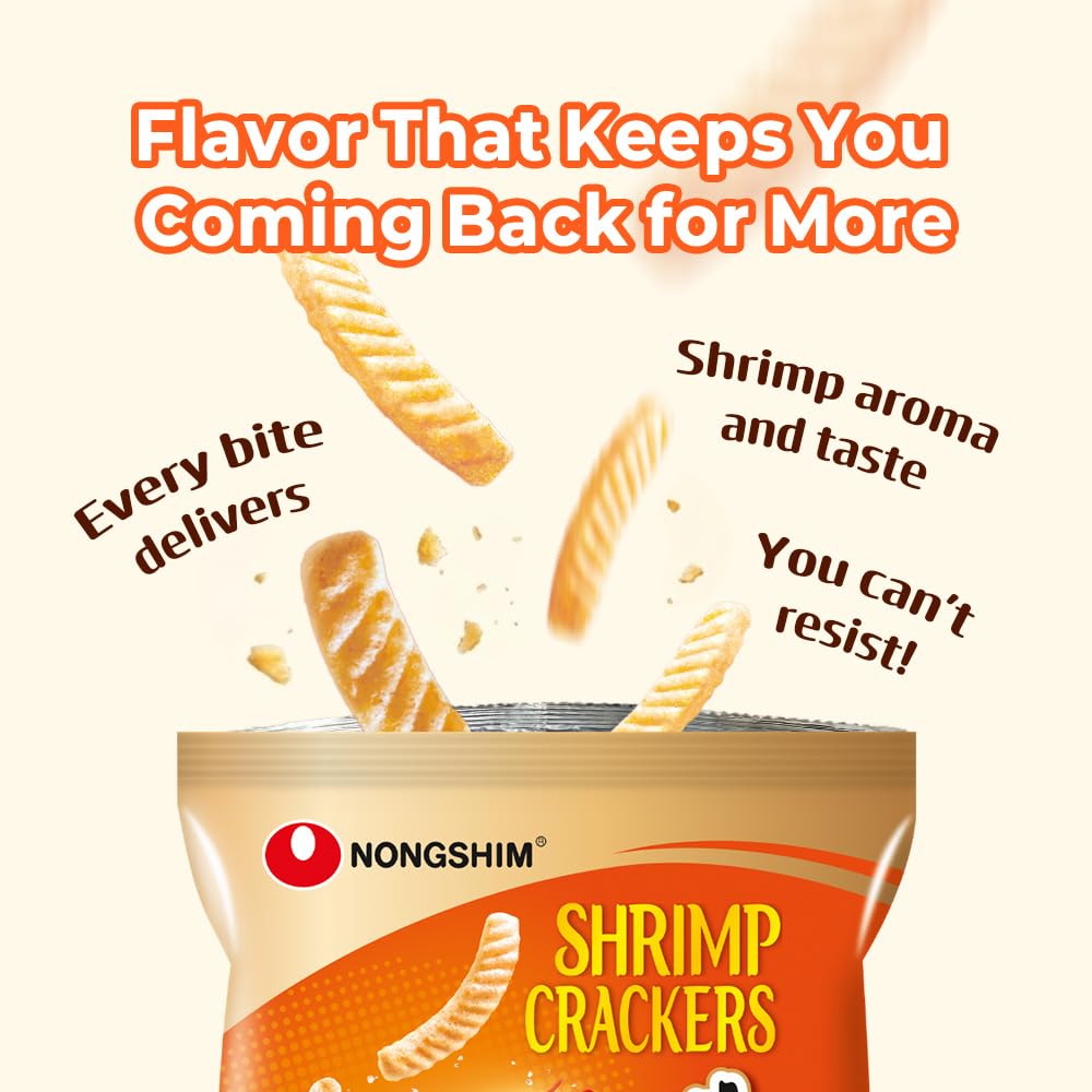 Nongshim Shrimp Crackers packaging variation helps keep sharing flexible.