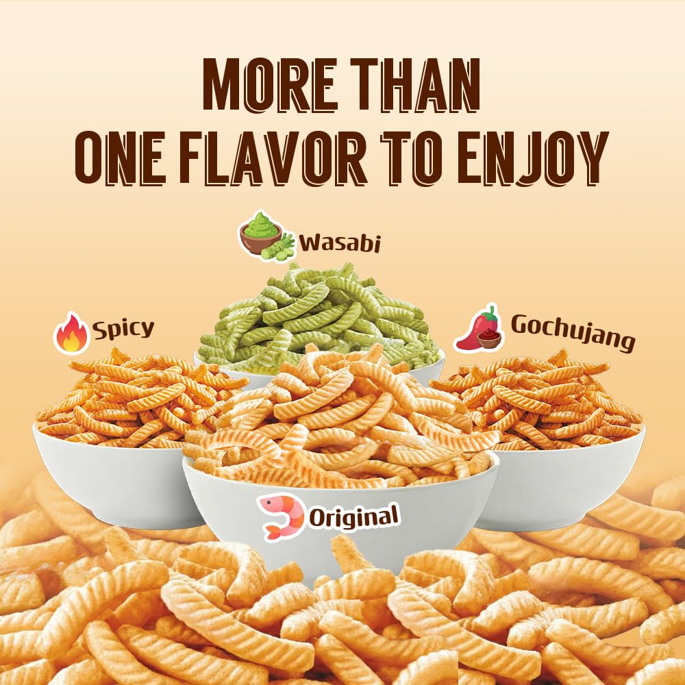 Nongshim Shrimp Crackers on shelf display suggests bold snack option.