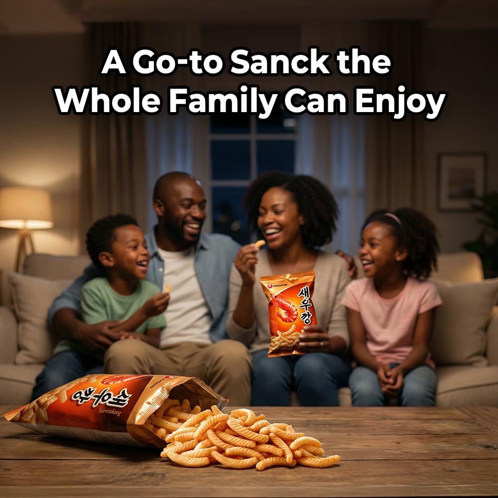 Nongshim Shrimp Crackers bite-size pieces ideal for on-the-go.