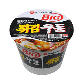 Nongshim Tempura Udon bok choy and onion slices add freshness.