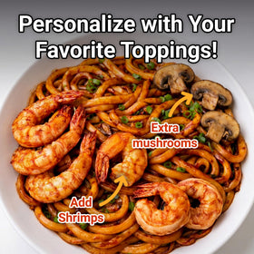 Nongshim Yaki Udon sauce sizzling in a skillet for bold flavor