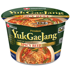 Nongshim Yukgaejang Big Bowl full serving shows bold broth ideal for quick weeknight meals.
