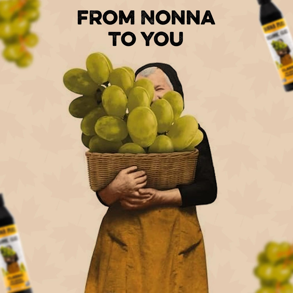 Glassy bottle of Nonna Pia's glaze ready to elevate meals