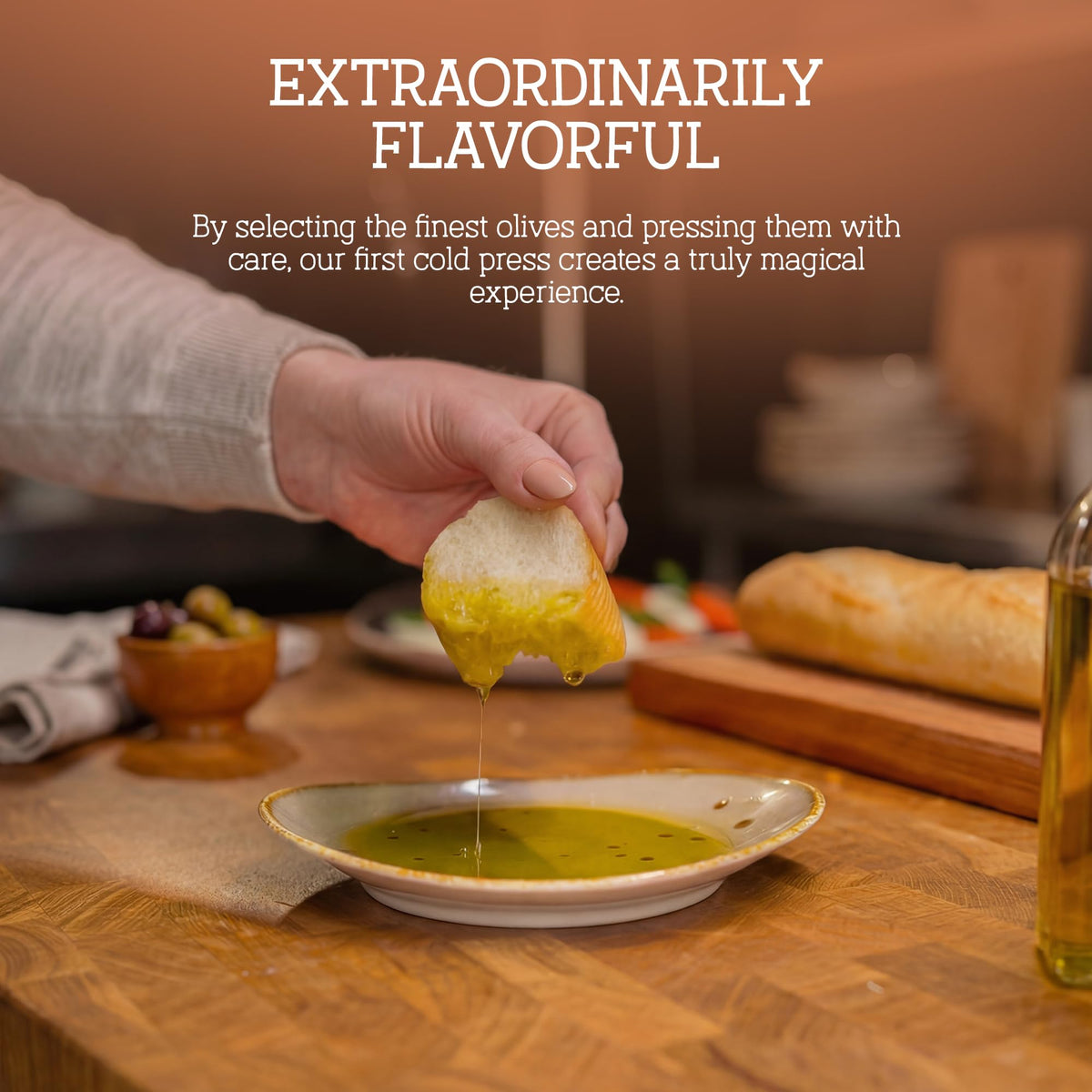 Nonna's Olive Oil Sicilian Biancolilla EVOO from a grove, ideal for finishing pasta