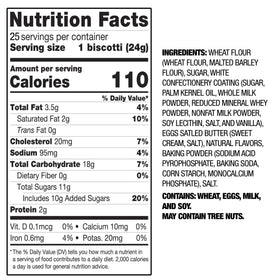 110 calories per Nonni's Limone biscotti