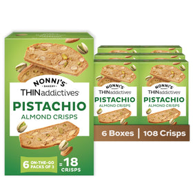 Nonni's Almond Thins Pistachio pack for convenient on-the-go snacking