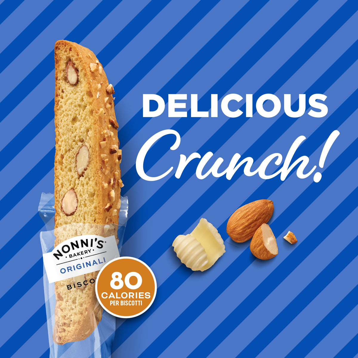 Nonni's Made in USA label emphasizes quality and real ingredients.