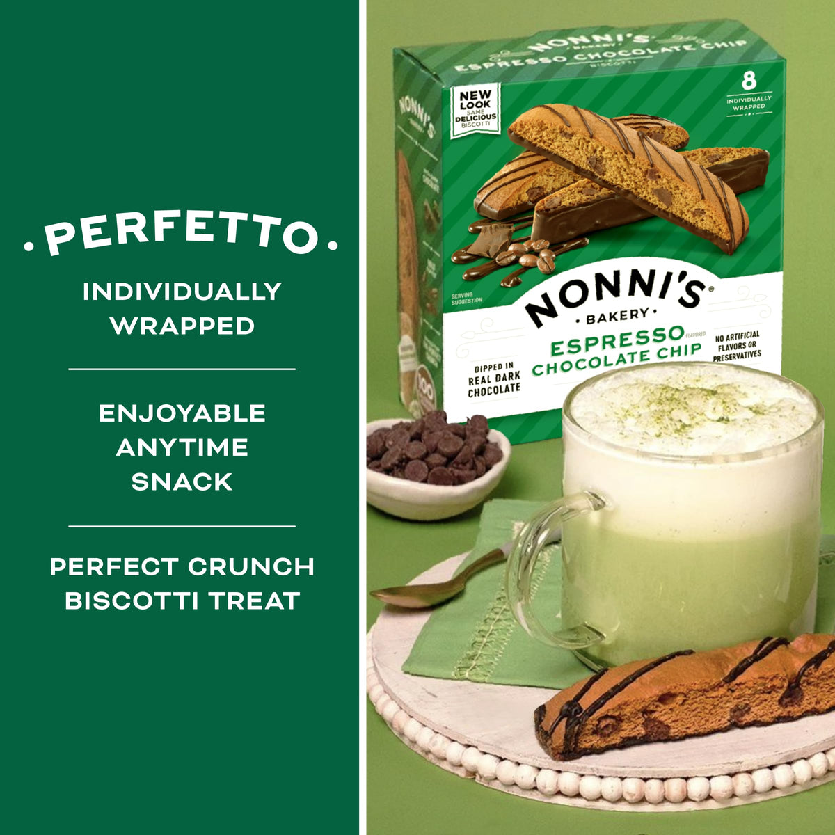 Almond-filled crunch visible in a classic biscotti bite.