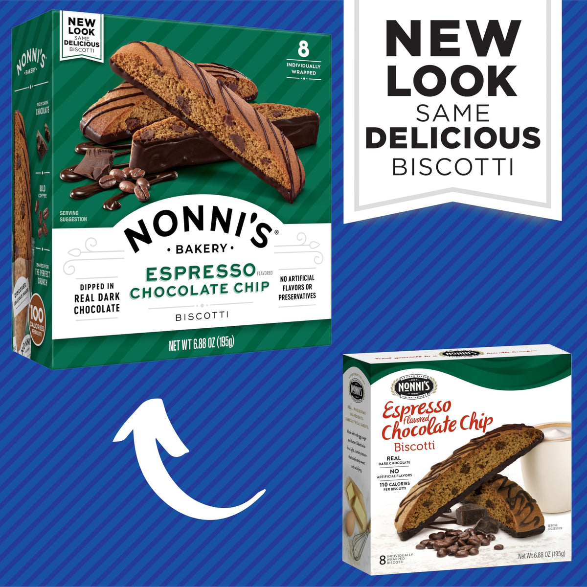 Close-up shows almonds and dark chocolate for a premium bite.