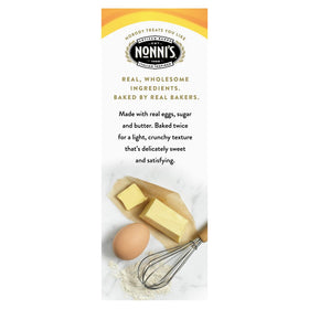 Nonni's Limone biscotti lemon icing closeup, perfect afternoon treat