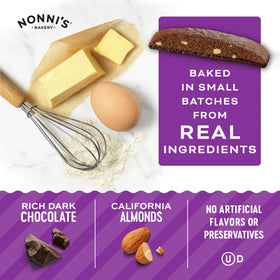 Nonni's no artificial flavors label emphasizes clean ingredients in every bite.