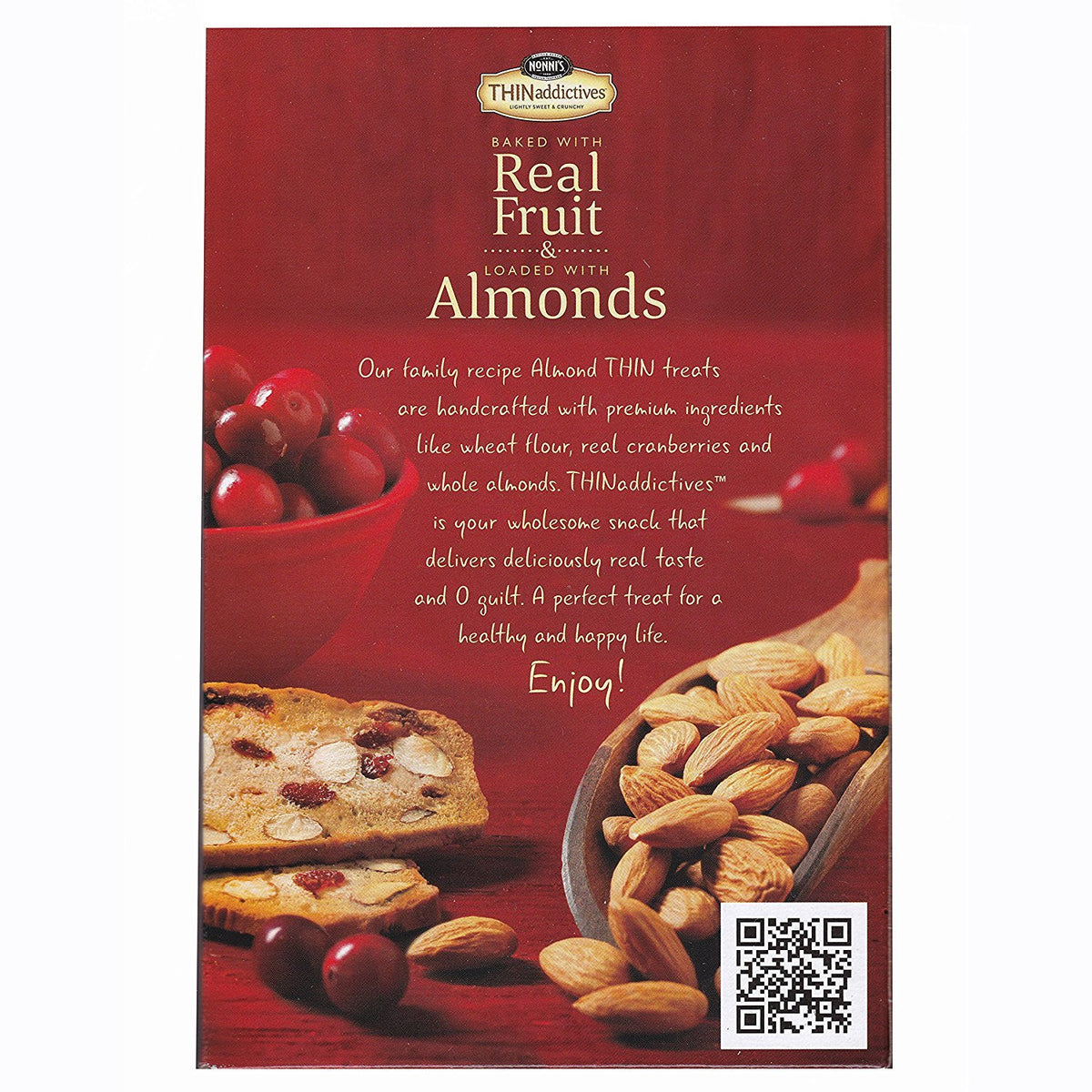 Nonni's Cranberry Almond Thins serving idea, pair with cheese and tea for a light treat.