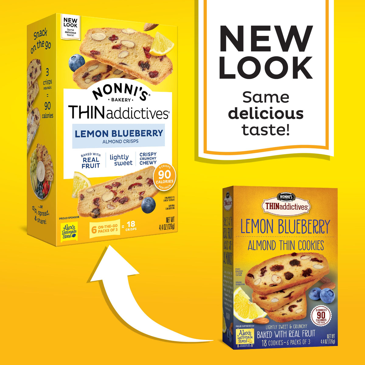 Three-box set of individually wrapped almond cookies for fresh on-the-go snacking