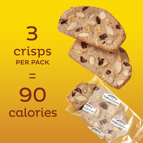 Close-up of almonds and banana chips highlighting visible ingredients in Nonni's snack