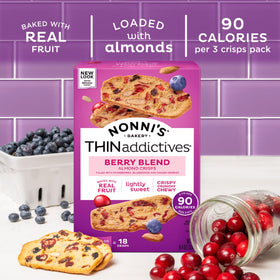 Kosher Nonni's Thinaddictives with wholesome ingredients, perfect for snack time.