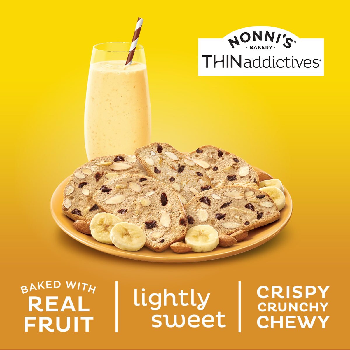 Nonni's THINaddictives on-the-go pack ready for coffee breaks