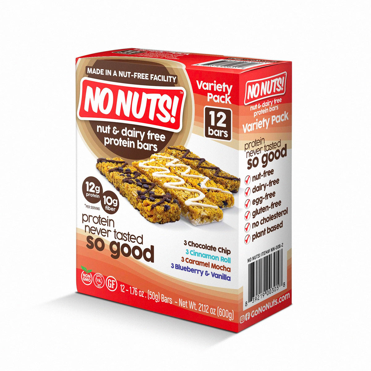 No Nuts! Organic kosher-certified bar for convenient, trusted nutrition.