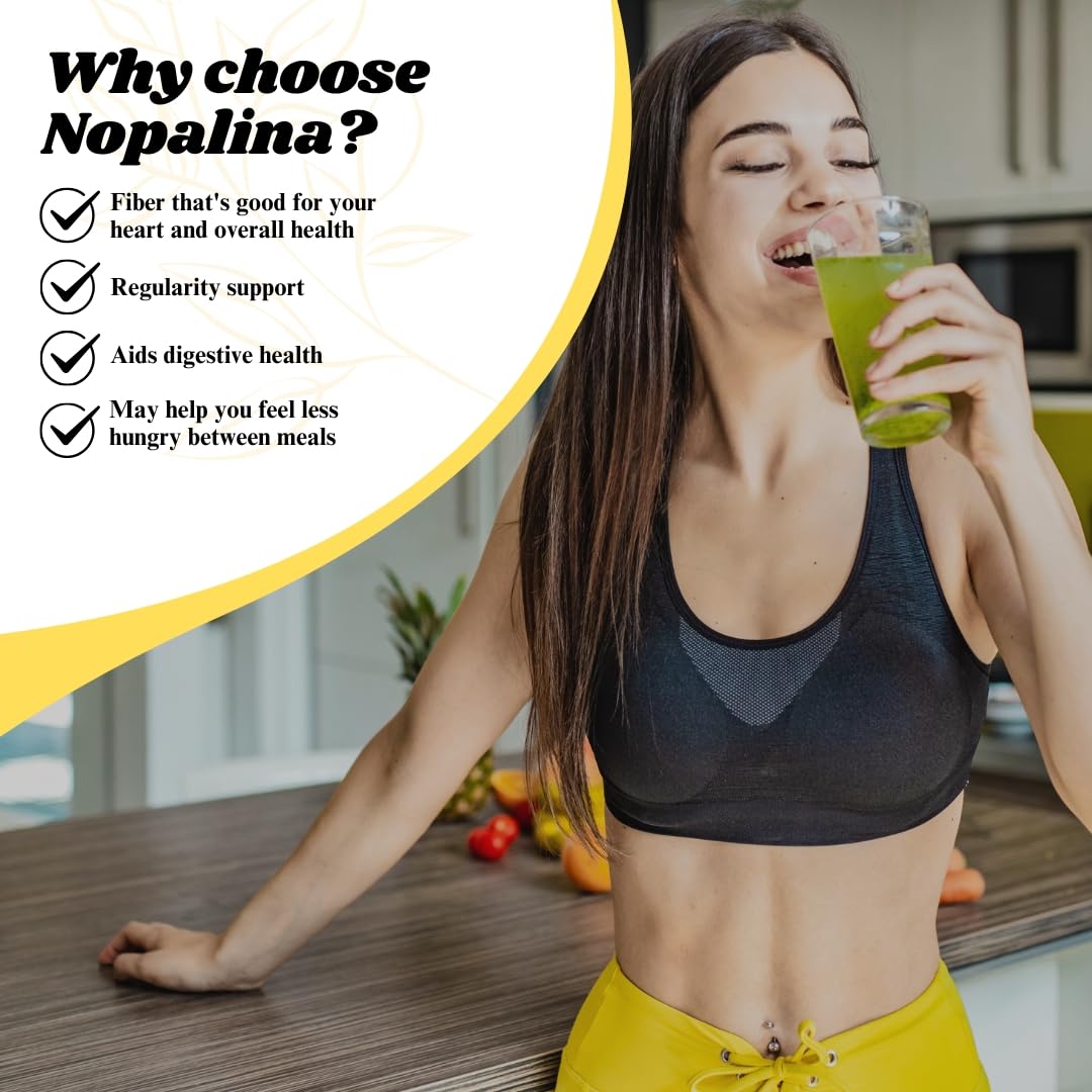 Nopalina Fiber Formula psyllium husk strip showcasing soluble and insoluble fiber mix.